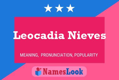 ملصق اسم Leocadia Nieves