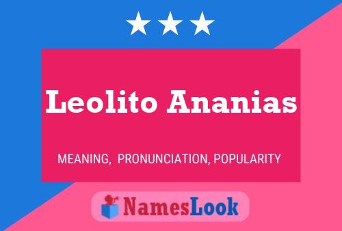 ملصق اسم Leolito Ananias