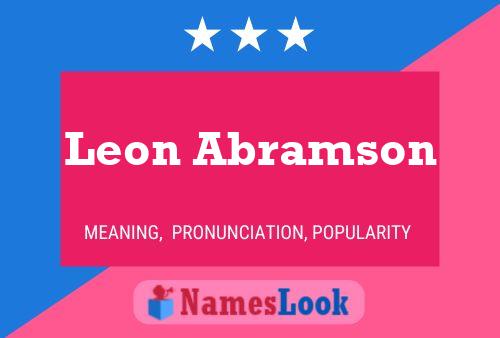 ملصق اسم Leon Abramson