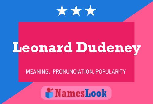 ملصق اسم Leonard Dudeney