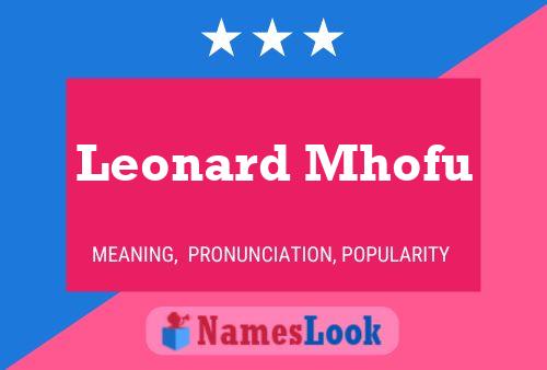 ملصق اسم Leonard Mhofu