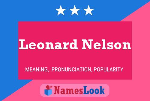 ملصق اسم Leonard Nelson