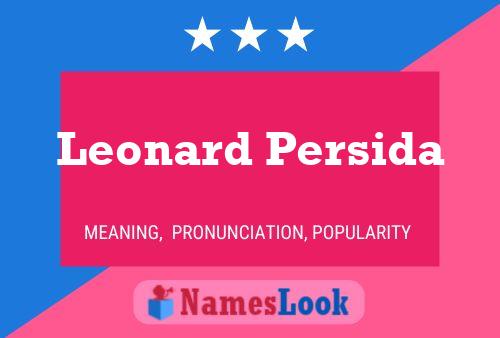 ملصق اسم Leonard Persida