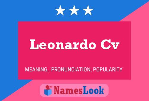 ملصق اسم Leonardo Cv