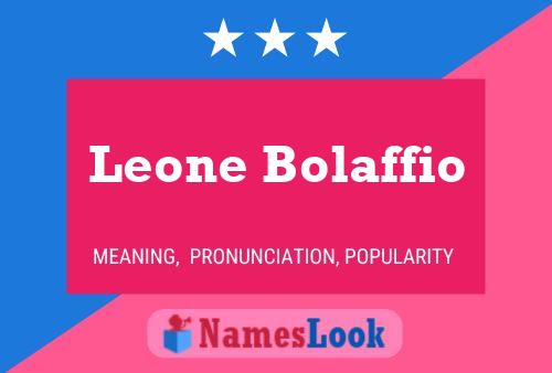 ملصق اسم Leone Bolaffio