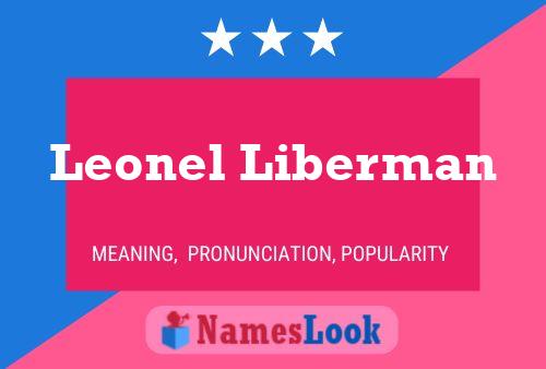 ملصق اسم Leonel Liberman