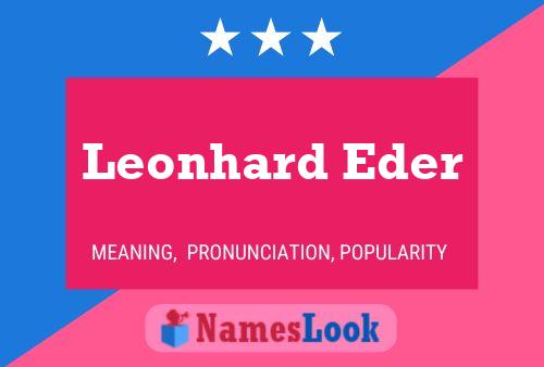 ملصق اسم Leonhard Eder