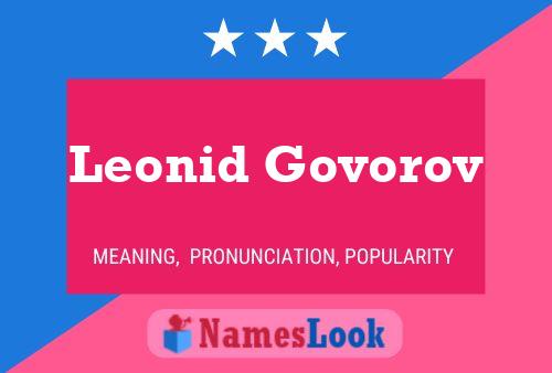 ملصق اسم Leonid Govorov