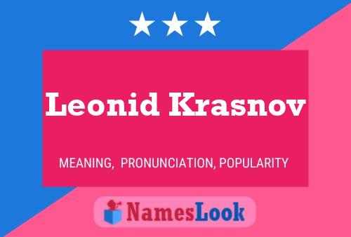 ملصق اسم Leonid Krasnov