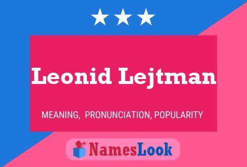 ملصق اسم Leonid Lejtman