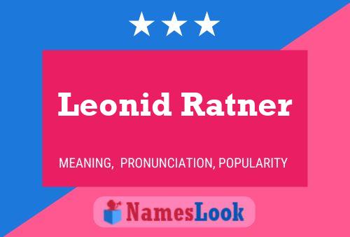 ملصق اسم Leonid Ratner