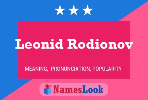 ملصق اسم Leonid Rodionov