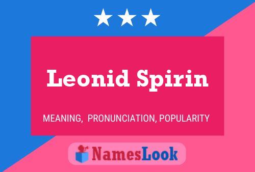 ملصق اسم Leonid Spirin