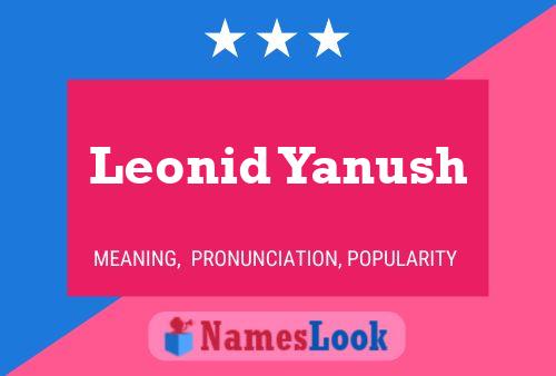 ملصق اسم Leonid Yanush