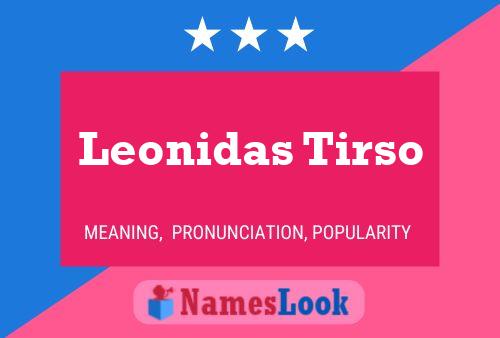 ملصق اسم Leonidas Tirso