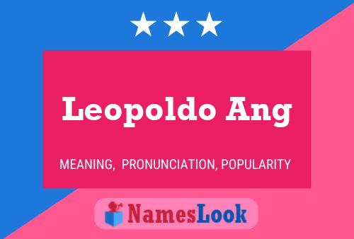 ملصق اسم Leopoldo Ang