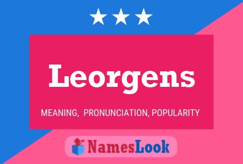 ملصق اسم Leorgens