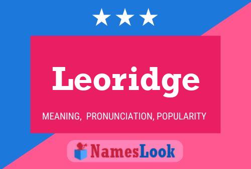 ملصق اسم Leoridge