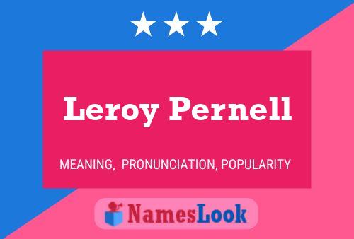 ملصق اسم Leroy Pernell