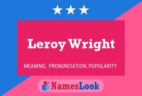 ملصق اسم Leroy Wright