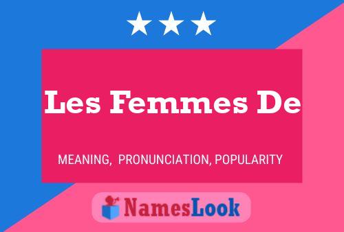 ملصق اسم Les Femmes De