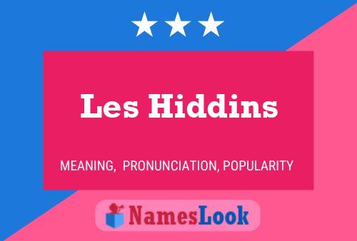 ملصق اسم Les Hiddins