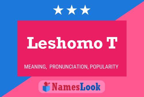 ملصق اسم Leshomo T