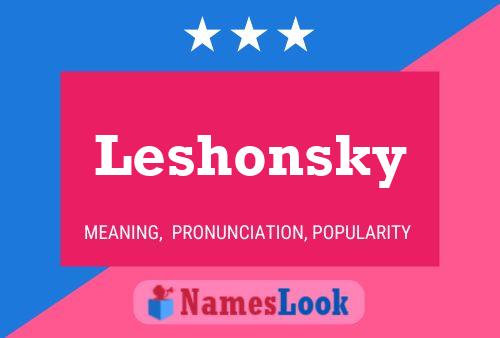 ملصق اسم Leshonsky