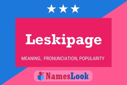 ملصق اسم Leskipage