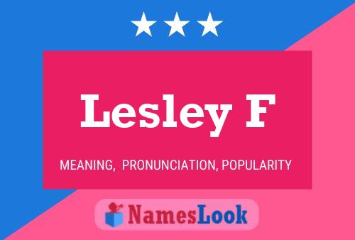 ملصق اسم Lesley F