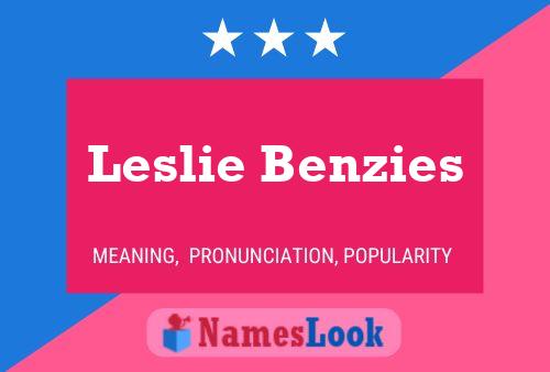 ملصق اسم Leslie Benzies