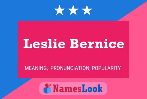 ملصق اسم Leslie Bernice