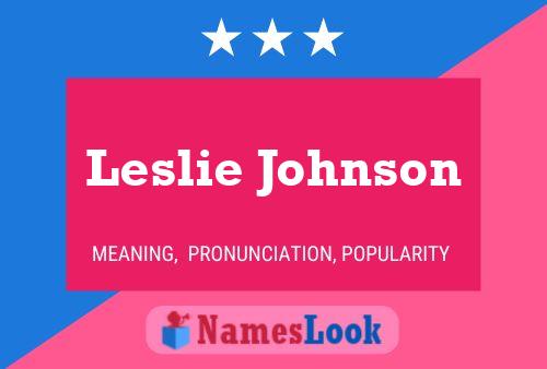 ملصق اسم Leslie Johnson