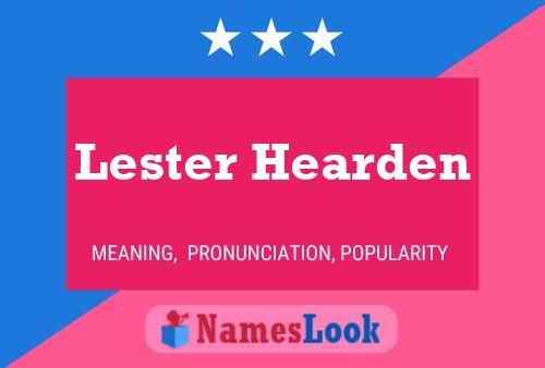 ملصق اسم Lester Hearden