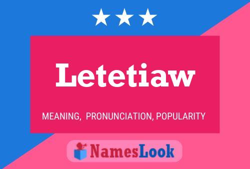 ملصق اسم Letetiaw