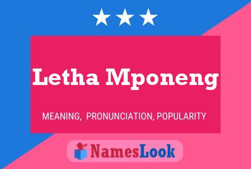 ملصق اسم Letha Mponeng