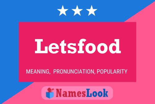 ملصق اسم Letsfood