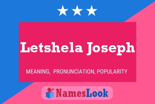 ملصق اسم Letshela Joseph