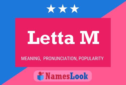 ملصق اسم Letta M