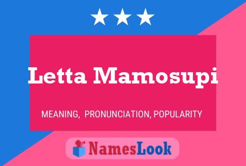 ملصق اسم Letta Mamosupi