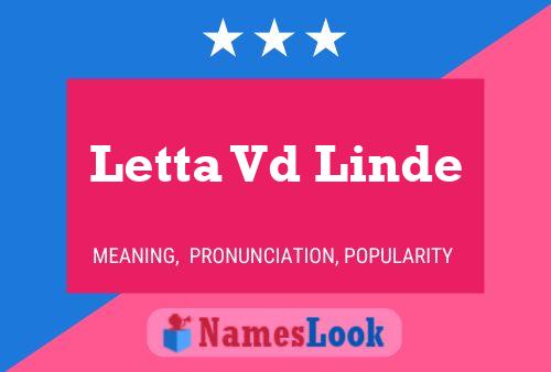 ملصق اسم Letta Vd Linde