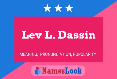 ملصق اسم Lev L. Dassin