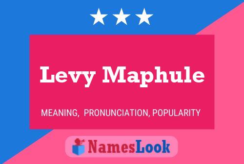 ملصق اسم Levy Maphule