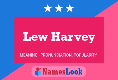 ملصق اسم Lew Harvey