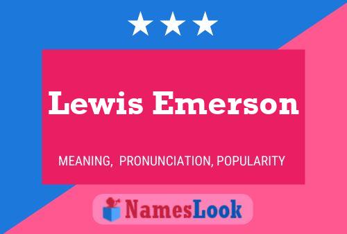 ملصق اسم Lewis Emerson