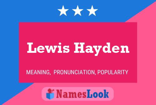 ملصق اسم Lewis Hayden