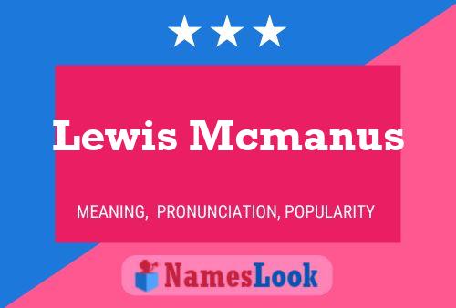 ملصق اسم Lewis Mcmanus