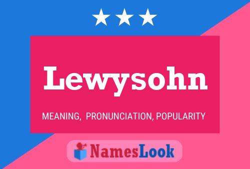 ملصق اسم Lewysohn