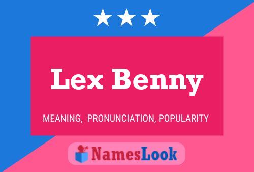 ملصق اسم Lex Benny