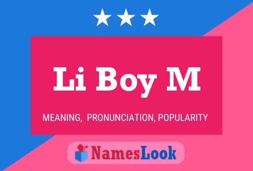 ملصق اسم Li Boy M